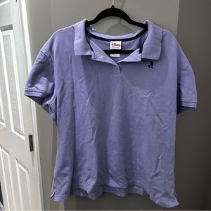 VINTAGE Disney Purple Polo Style Top-XXL